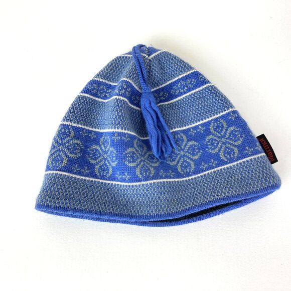 MARMOT Wool Blend Beanie Hat One Size Blue Winter Ski  Snowboard Sport - Picture 1 of 5